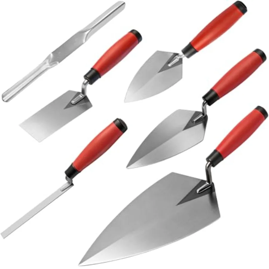 Masonry Hand Tool Set Brick Trowel Pointing Trowel Margin Trowel Tuck Pointing Trowel Convex Brick Jointer