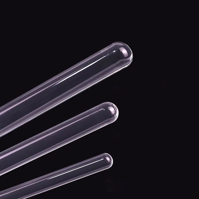 10pcs/lot Lab 5 7 8 10mm Round Head Glass Drain Rod Glass Stiring Bar Suitable for Beakers Laboratory Chemistry