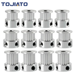 10pcs GT2 Timing Pulley 16 20 Tooth 2GT Pulley Bore 5 6.35 8mm Belt Width 6/10mm Synchronous Wheels Gear 3D Printer Parts