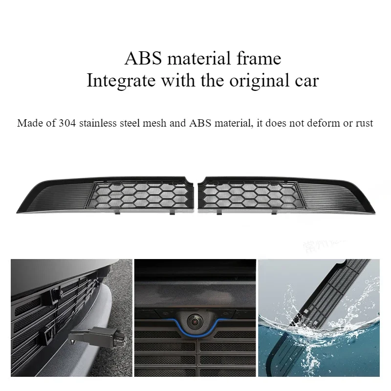 Für Tesla Modell Y Juniper 2025 Frontschürze Grill Mesh Lufteinlass Vent Abdeckung Grille Wachen Schutz Anti-insekten Net zubehör