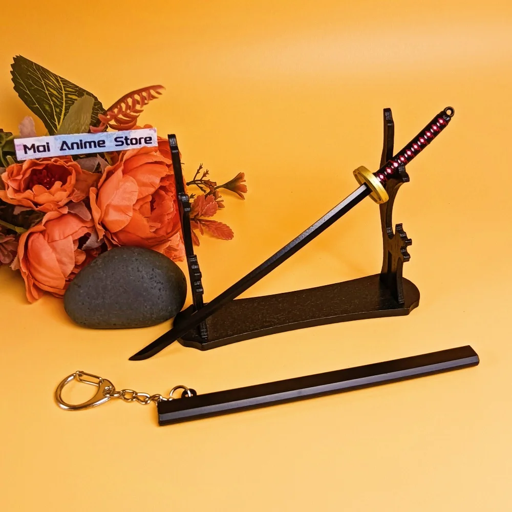6 بوصة أنيمي شيطان القاتل كاتانا الحجم الحقيقي اليابانية كاتانا الأصلي سيف ساموراي المعادن شينازوجاوا سكين السيف Giyuu لعبة هدية #1