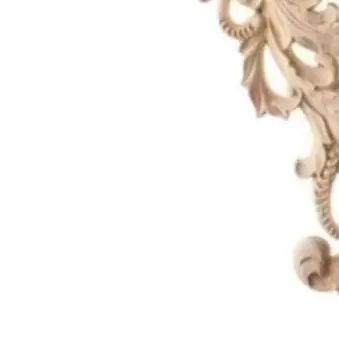 Elegant Wood Carving Flower Set 8-Piece European Decorative Appliques for Dressing Table Staircase Wall and Door Trim
