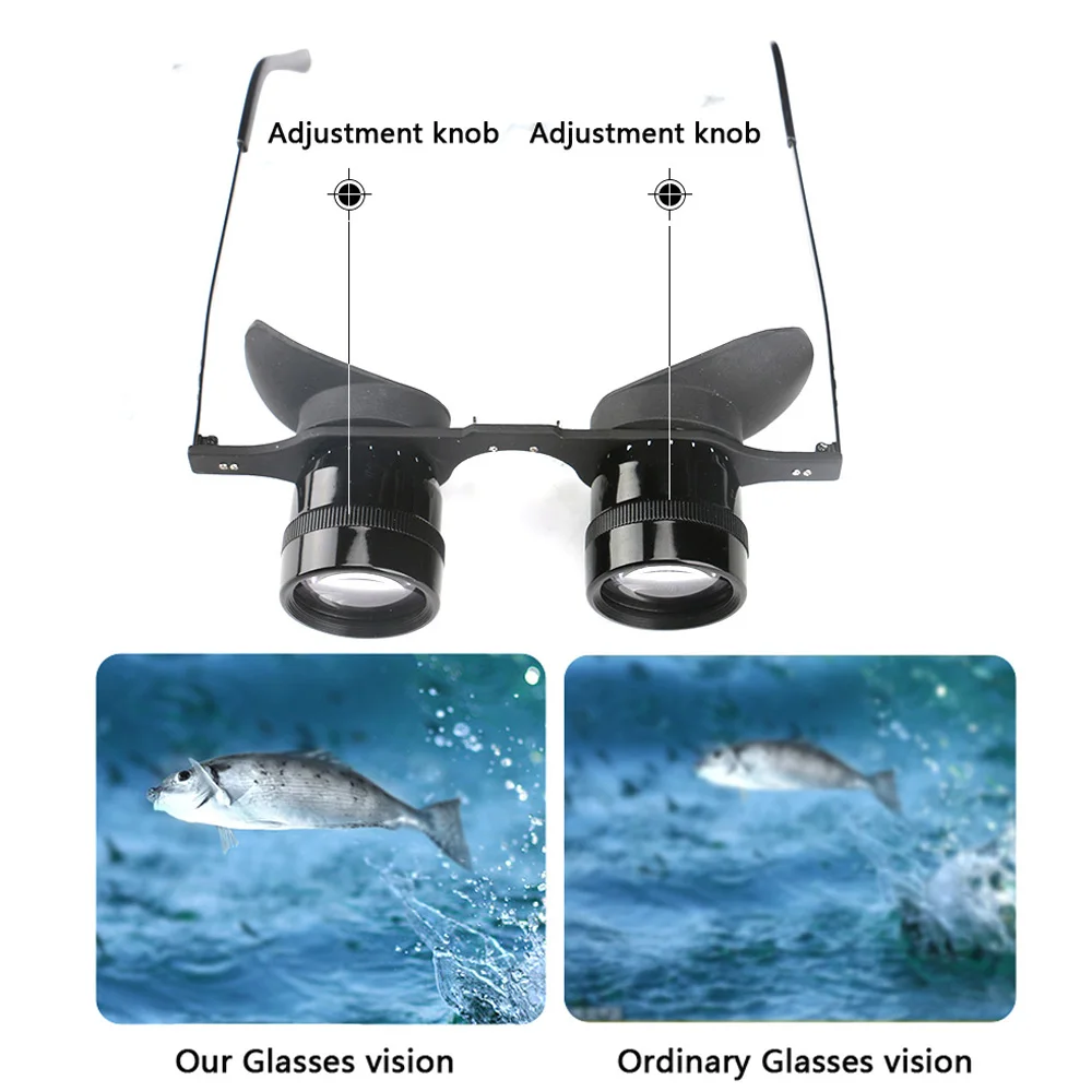 Waterproof Telescope 10x34 Adjustable Zoom Glasses for Fishing  To See Fish Hand Free Binoculars ARE4 Night Vision UX Polarized