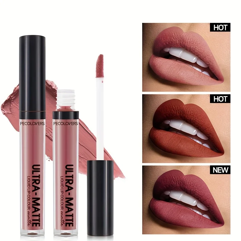 Sexy Long Lasting Velvet Matte Lip Gloss Liquid Lipstick Lip Makeup Women Beauty Red Nonstick Cup Waterproof Lip Gloss