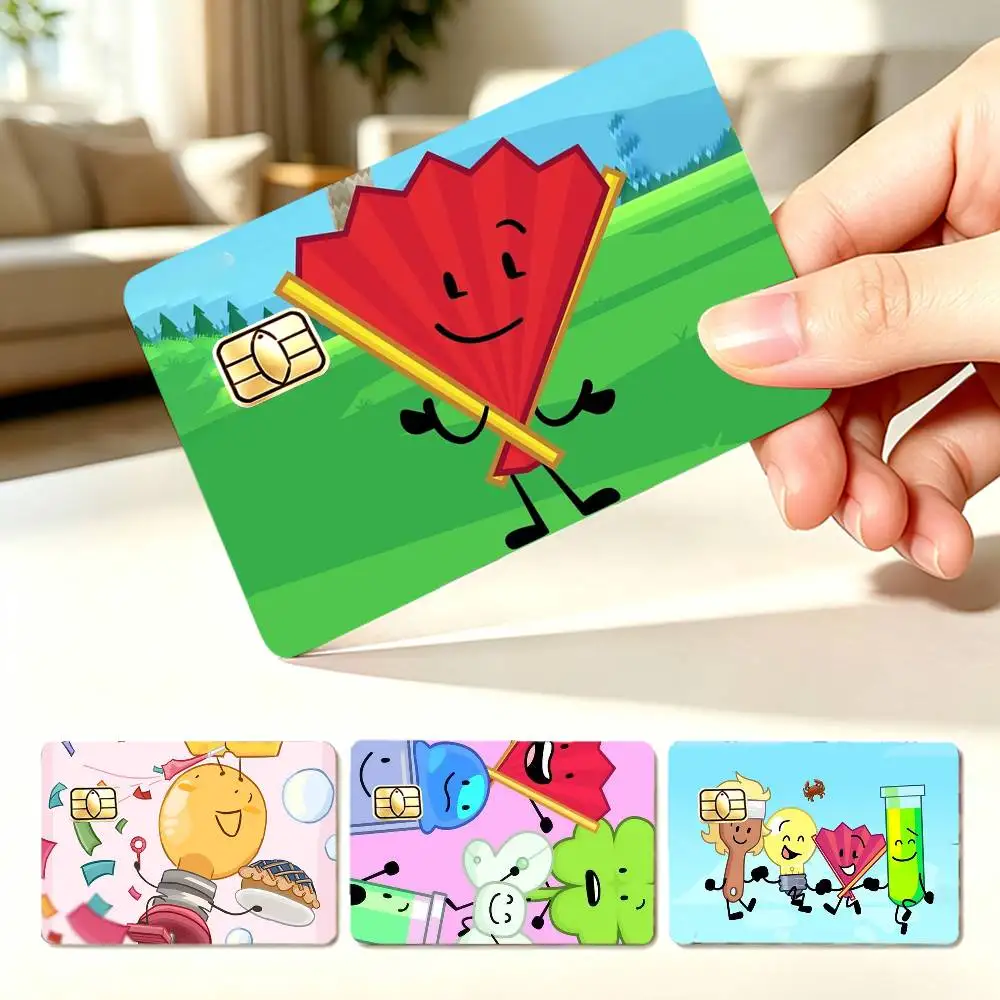 Cute Cartoon I-Inanimate Insanity  4pcs 1Set Card Stickers Small Waterproof Chip 4PCS Card Sticker Anti-Scratch