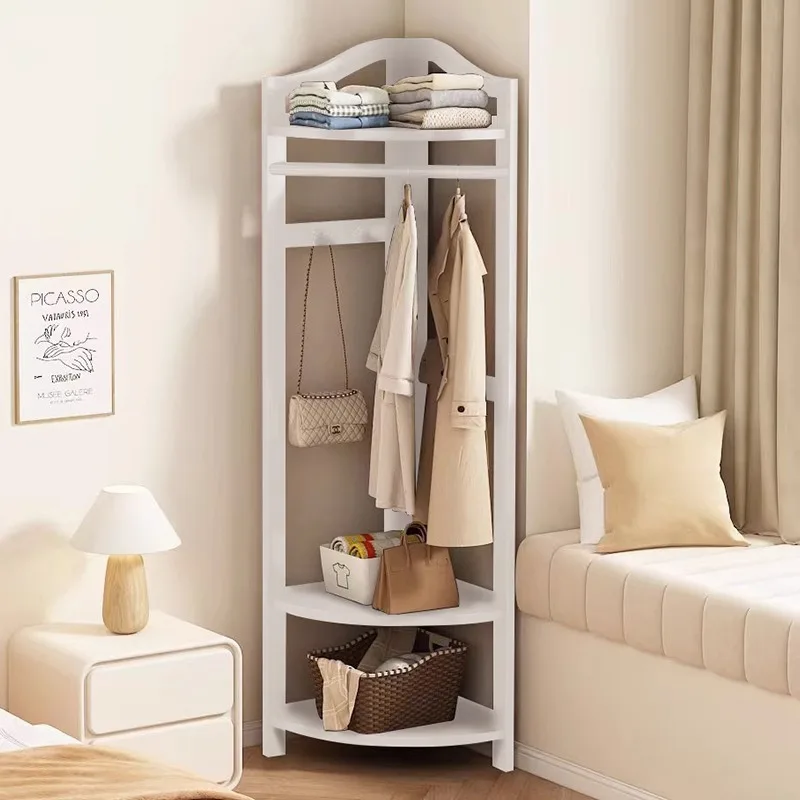 Bedroom corner coat rack Simple household floor-to-ceiling bold corner hanger Corner hat rack