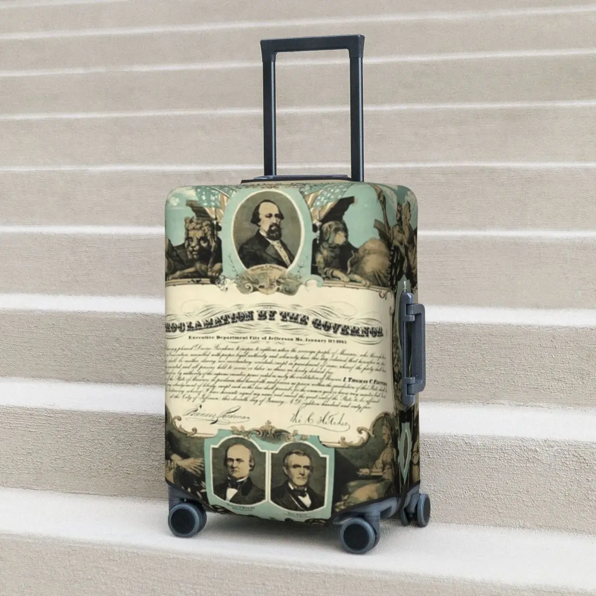 

Emancipation Proclamation By E. Knobel (1865) Suitcase Cover Protection Elastic Travel Luggage Protector Covers for 18-32 Inch
