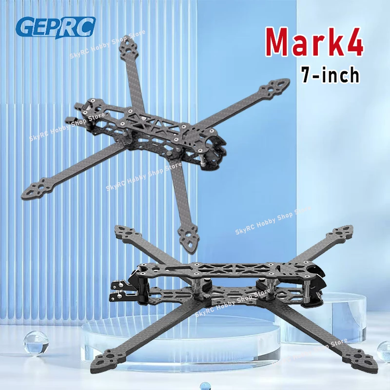 GEP-Mark4 7-inch FPV Frame Kit, 295mm Wheelbase 5mm Arm, 3K Carbon Fiber, H-Type, for RC Racing Freestyle DIY Parts