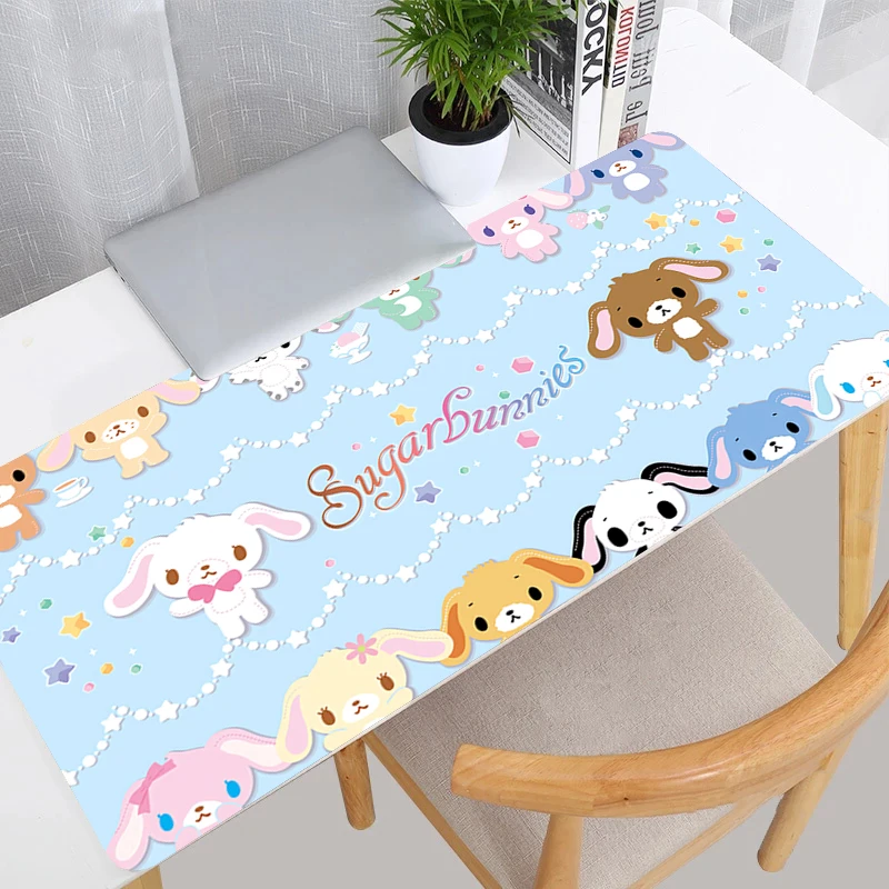 Mouse Pad PC Anime Kawaii Mousepad Bunny S-sugar Bunnies Table Mat XXL Laptop Cartoon Keyboard Pad Cute Rubber Desktop Mouse Mat