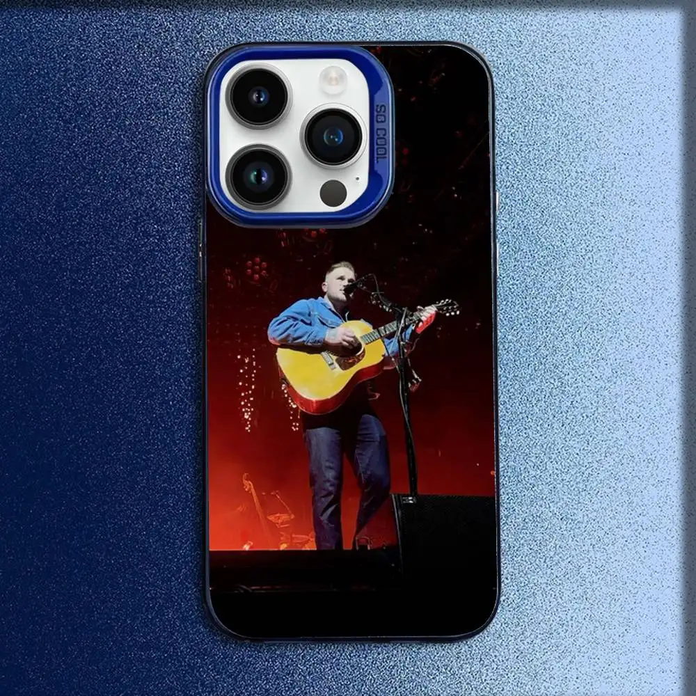 حافظة هاتف Singer Z-Zach Bryan لهاتف iPhone 16,15,14,13,12,11,Mini,Pro,E,MAX غطاء مقاوم للصدمات باللون الأزرق غير اللامع