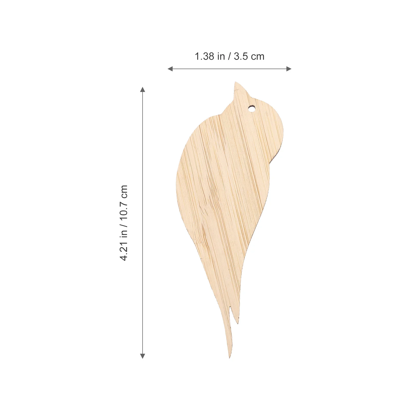 

6Pcs Bamboo Bookmarks Thick 0.2cm DIY Blank Bird Shape Double Sided Book Page Marker for Graduation Teacher Gift