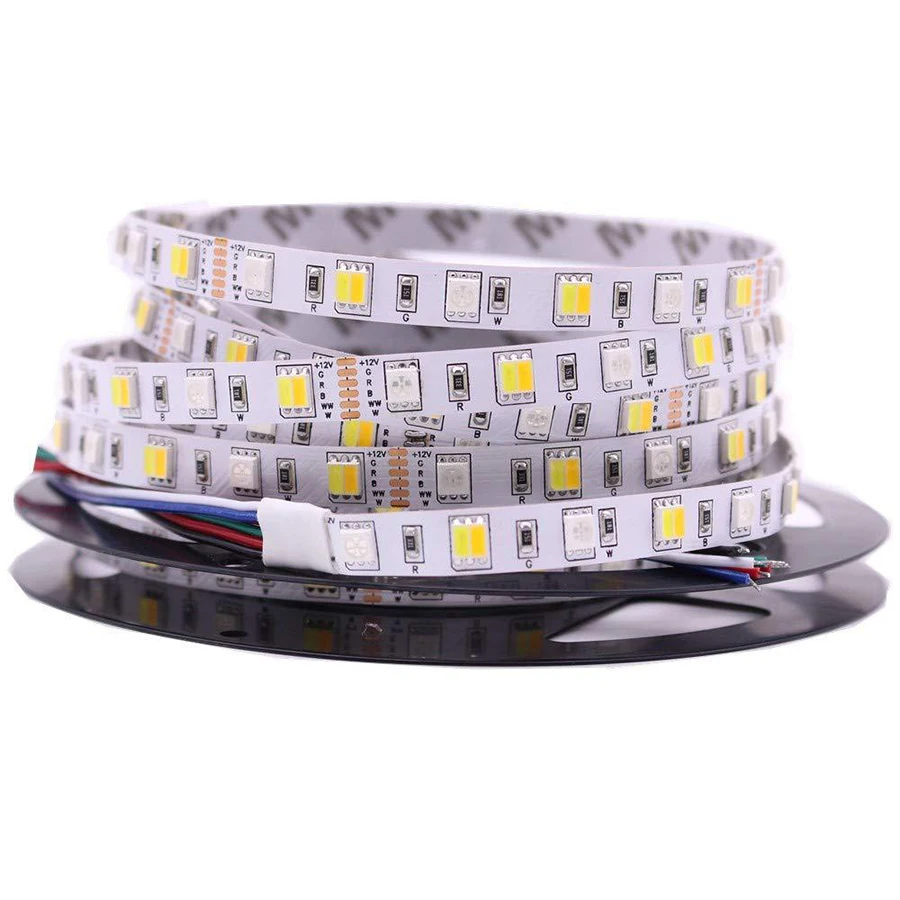 

DC12V 24V 5m 5050 4pin RGB Led Strip 5pin 4in1 RGBWW RGBCW Led Strip Light Light Strip 12V Waterproof