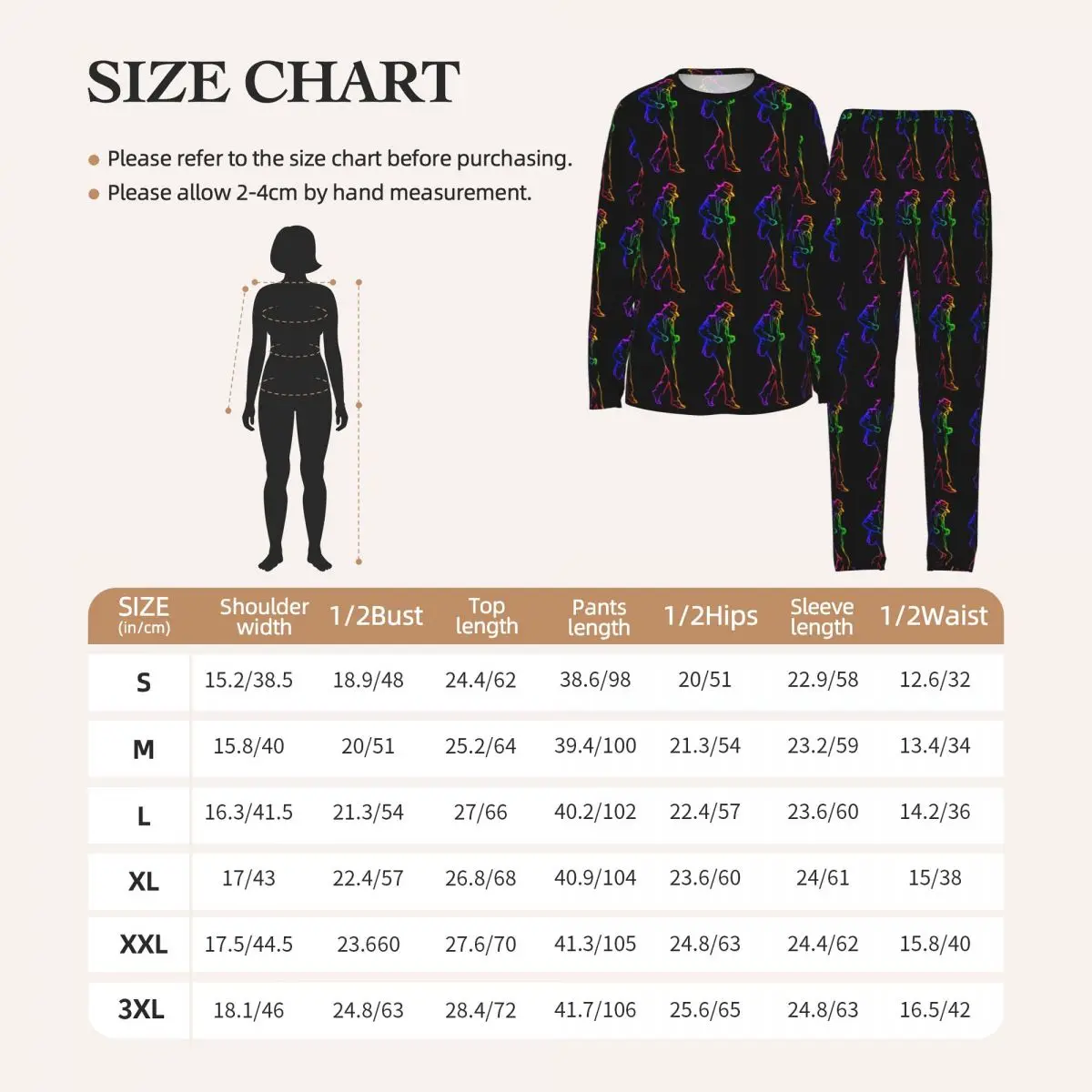 MJ Michael Jackson Moonwalk Neon Glow Dance King Round Neck Long Sleeves Nightdress for Sleeping Women Loose Pajama Long Pants