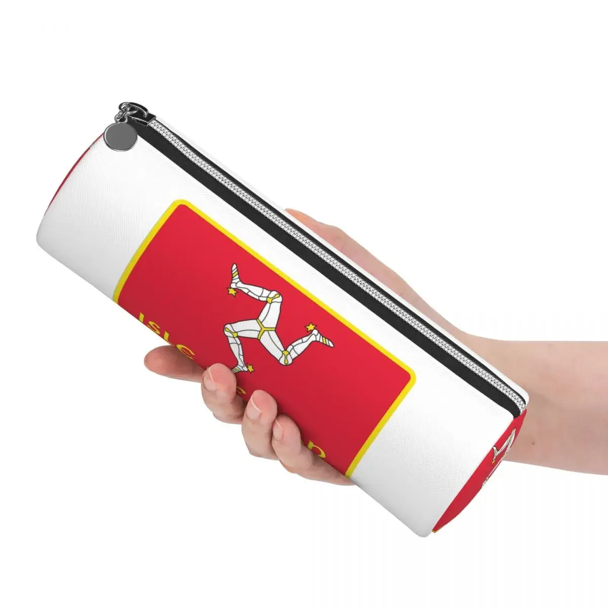 Isle Of Man Motorcycle Racing Pencil Cases Pen Holder Cylinder Pen Box Pencil Bag for Boys Girls Stationery Supplies