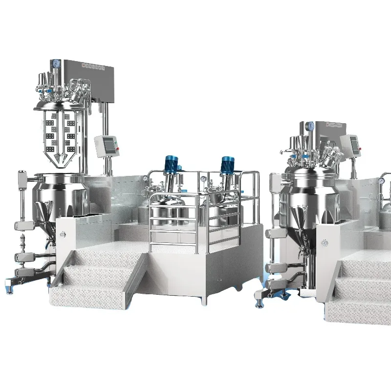 500L High Quality Hydraulic Lifting Emulsifying Mixing Homogenizer For Cosmetics Cream Making