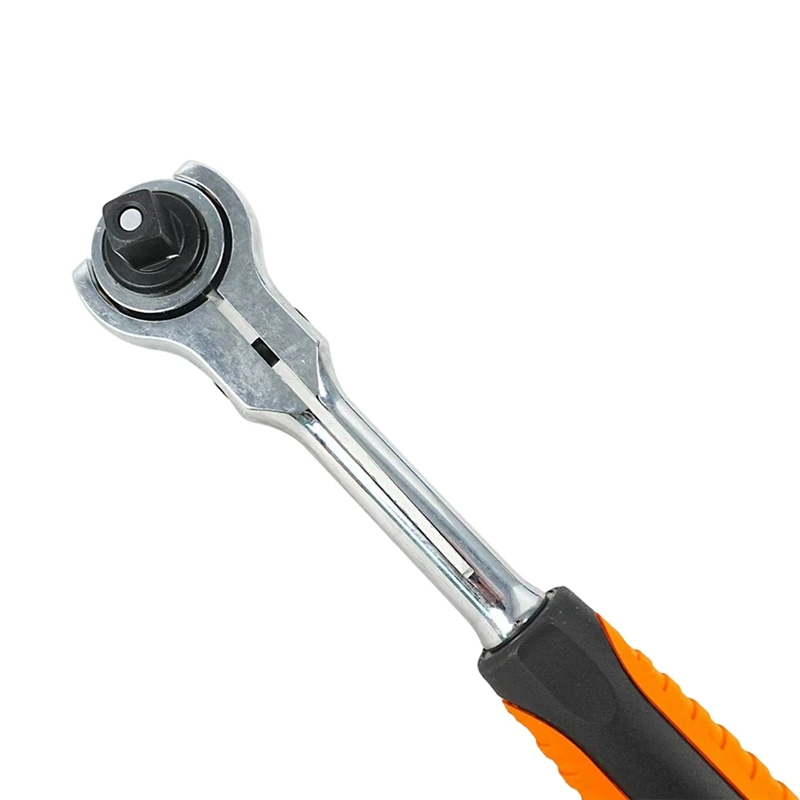 Super Sale 72-Tooth Swivel Head Ratchet Wrench Set 1/2 Drive Quick Release Auto Mechanic Tool