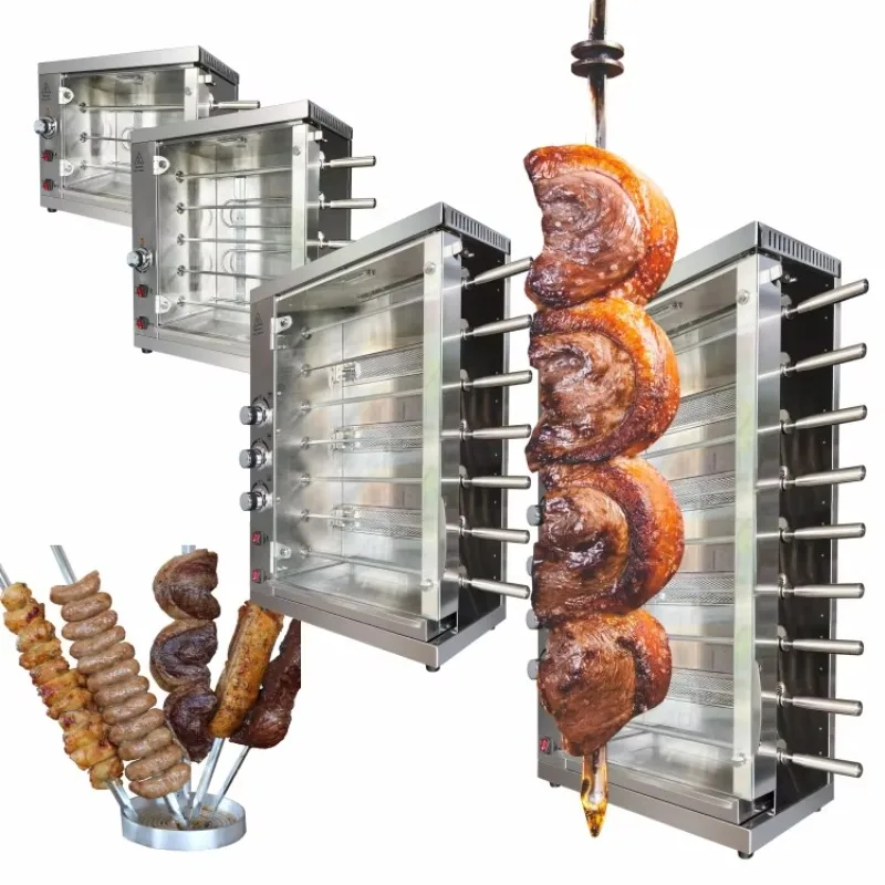 Chicken Machine Commercial Stainless Steel Grill Large Capacity Bbq Electric Grill Gas Roasting Roast Chicken Rotisserie Machine view 3