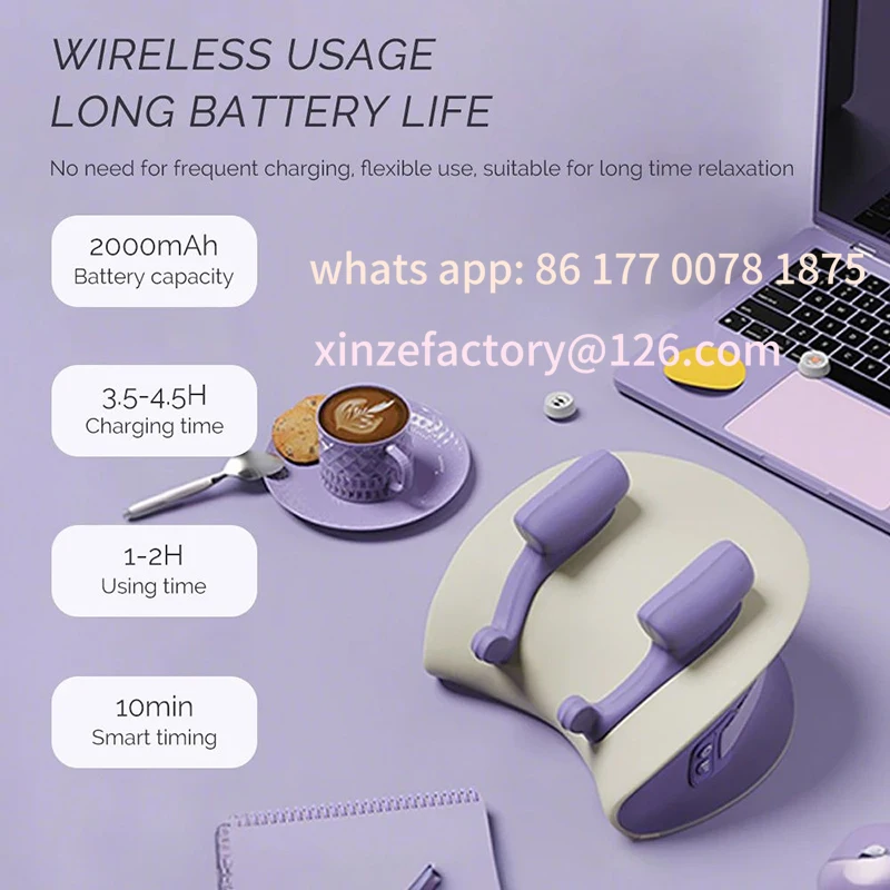 Customizable Electric Neck Shoulder Trapezius Massage Pillow Wireless Car Home Relaxation Massager Waist Neck Leg Cervical