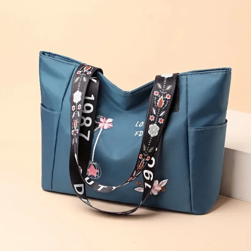 Waterproof Oxford Handbag Shoulder Bags for Women Shopper Tote Bag Large Capacity Luxury Embroidery Ladies Handbags Shopping Bag