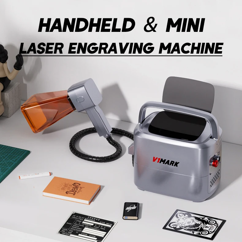 New V1Mark M5 Portable 20W DIY CNC Metal Fiber Laser Marking Engraving Machine Mini Autofocus Handheld Laser Marking Machine