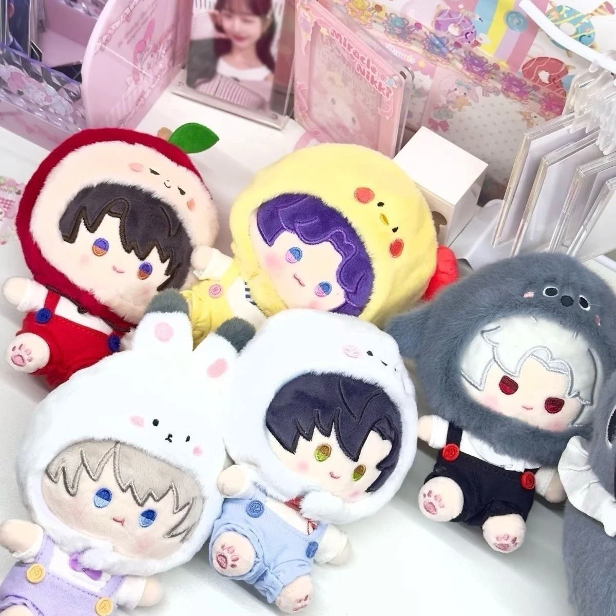 Anime Love and Deepspace 12CM Plush Doll Caleb Sylus Rafayel Zayne Xavier Dress Up Clothes Sitting Posture Cotton Doll XMAS Gift