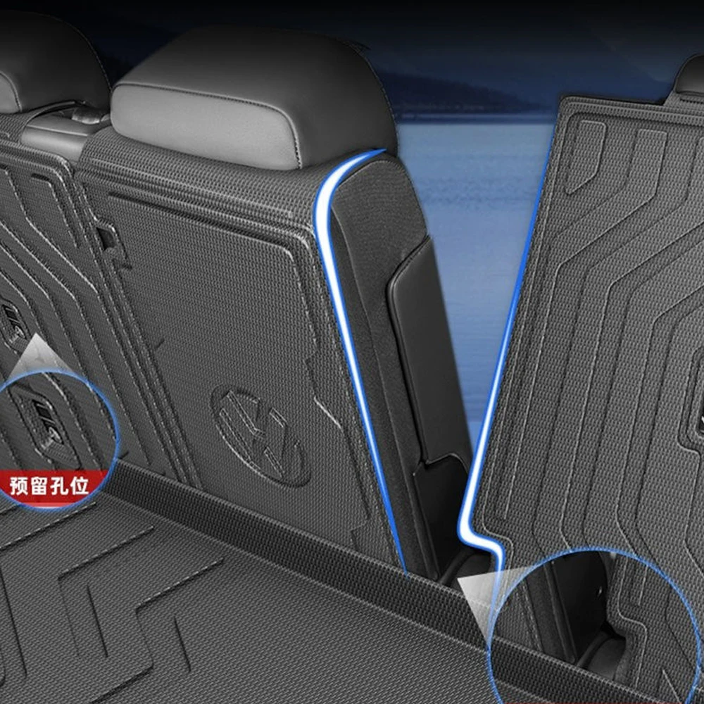 Car Interior Accessories Trunk Mat For Volkswagen TAYRON 2019-2022 TPE Material Carpet Full Set Waterproof Anti slip Car Trunk P