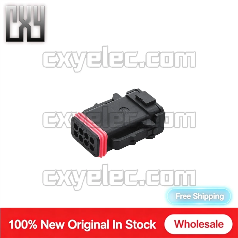132015-0134 8Pin Male Connector Housing With Cap 2x4 IP69K Waterproof Black For Car Engine Truck Engineering Wiring Harness