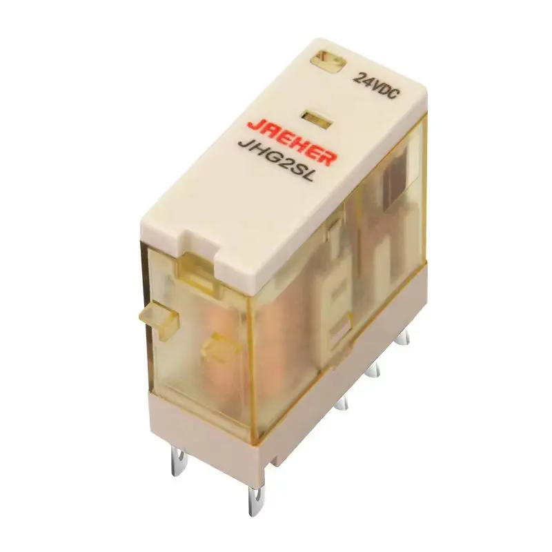 ELEWIND ORJ2SL 2 Set Intermediate Power Relay Small Electromagnetic Relay with LED Light And Built-in Diode for Electronics