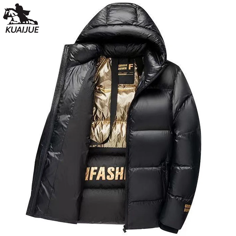 

Men's Jacket Stand mens Parka Winter New gold coat down jacket fleece Warm Jackets men business leisure coat baseball coats