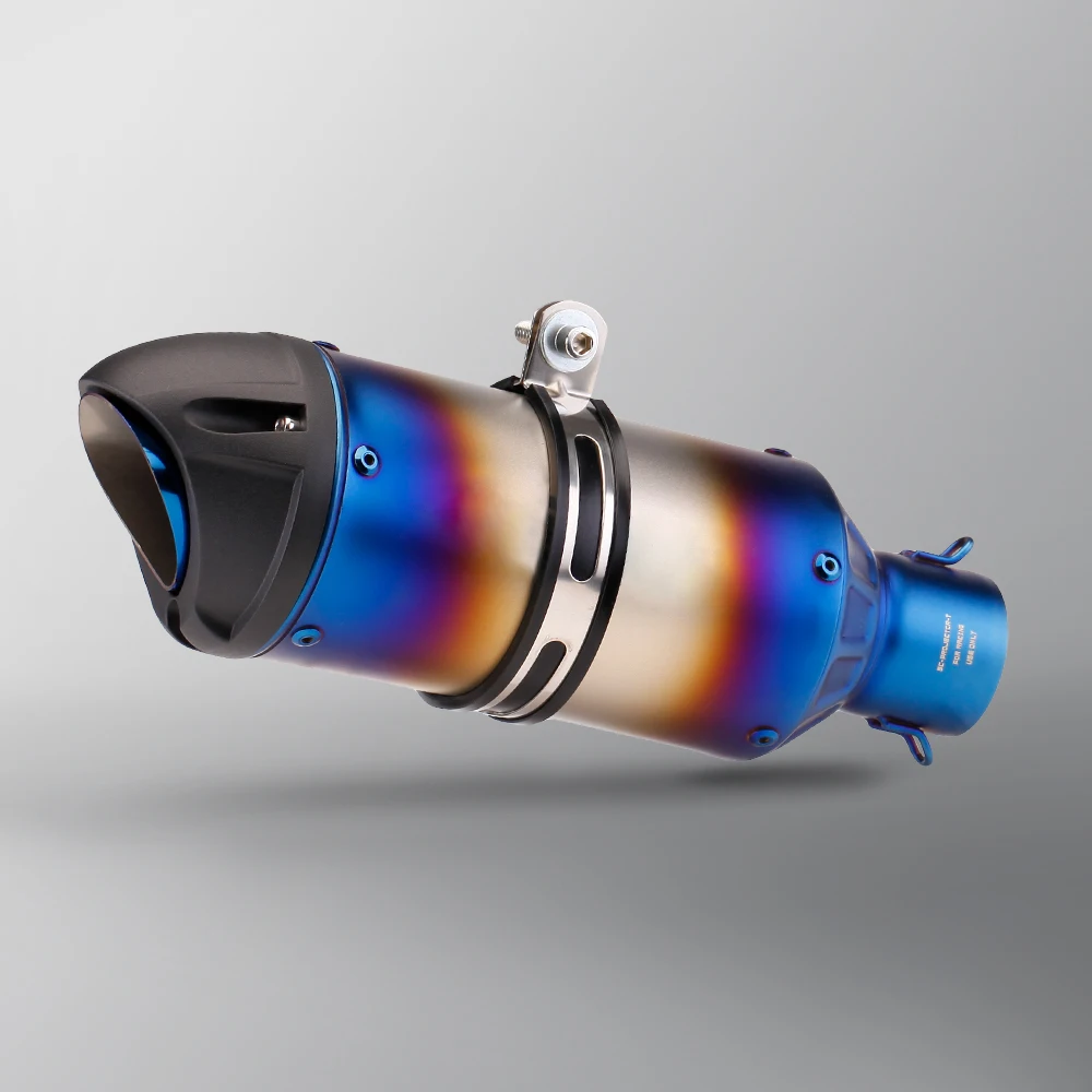 Universal S-project Motorcycle Exhaust Muffler 51mm Racing Scooter Exhaust Muffler for z400 pcx ninja400 gsx250 MT07 MT09 z900