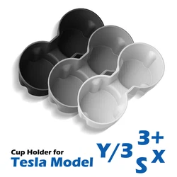 Center Console Silicone Cup Holder for Tesla Model Y S X 3 Highland Rear Seat Water Cup Cover Interior Accessories