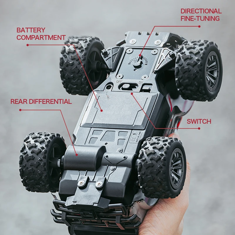 1:20 High Speed Off road Remote Control Toy Car 2.4G Competitive Racing Bicolor Ribbon Lighting RC Toy Car Gift 25km/h