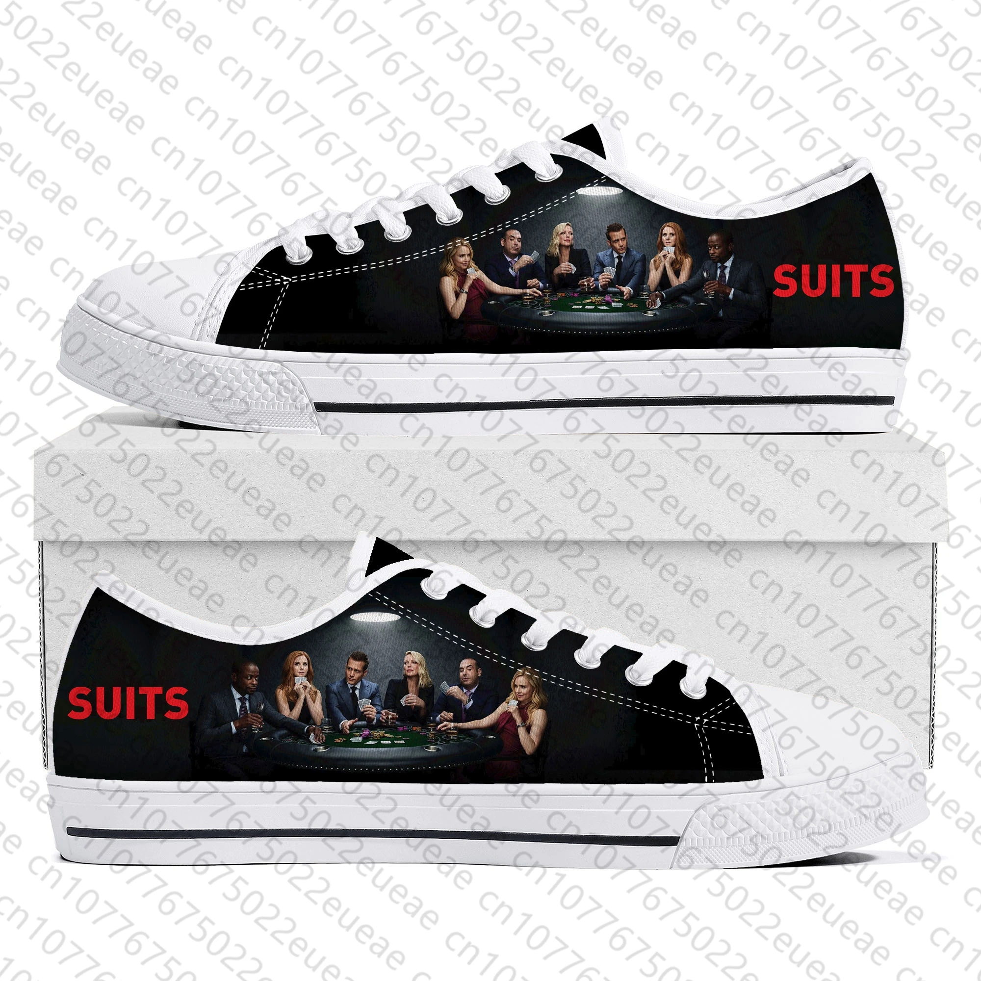 Suits TV series Low Top Sneakers Mens Womens Teenager High Quality Gabriel Macht Canvas Sneaker couple Casual Shoes Custom Shoe