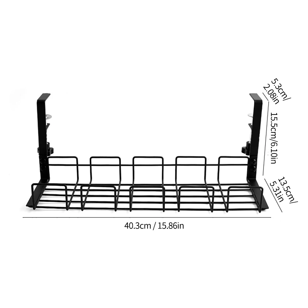 金属製の収納トレイ,ケーブルオーガナイザー,コンピューターデスク,穴なしの棚,キッチンとオフィス用のアクセサリー