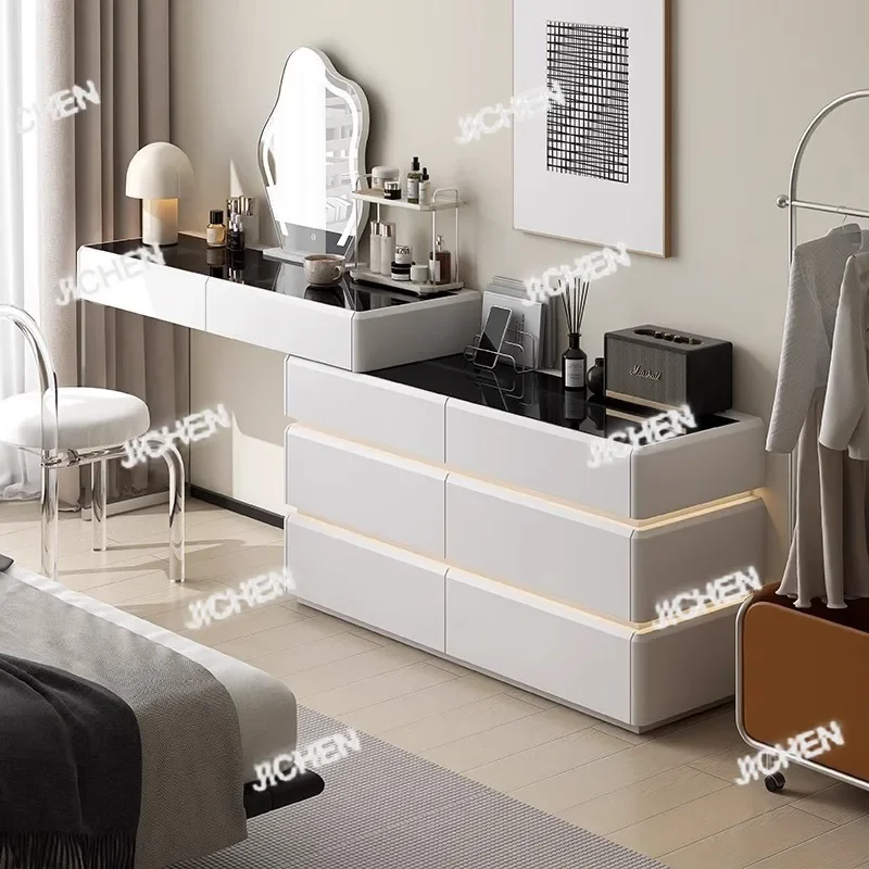 

XH Итальянская минималистичная спальня с атмосферой на конце кровати Многофункциональный выдвижной комод Встроенный