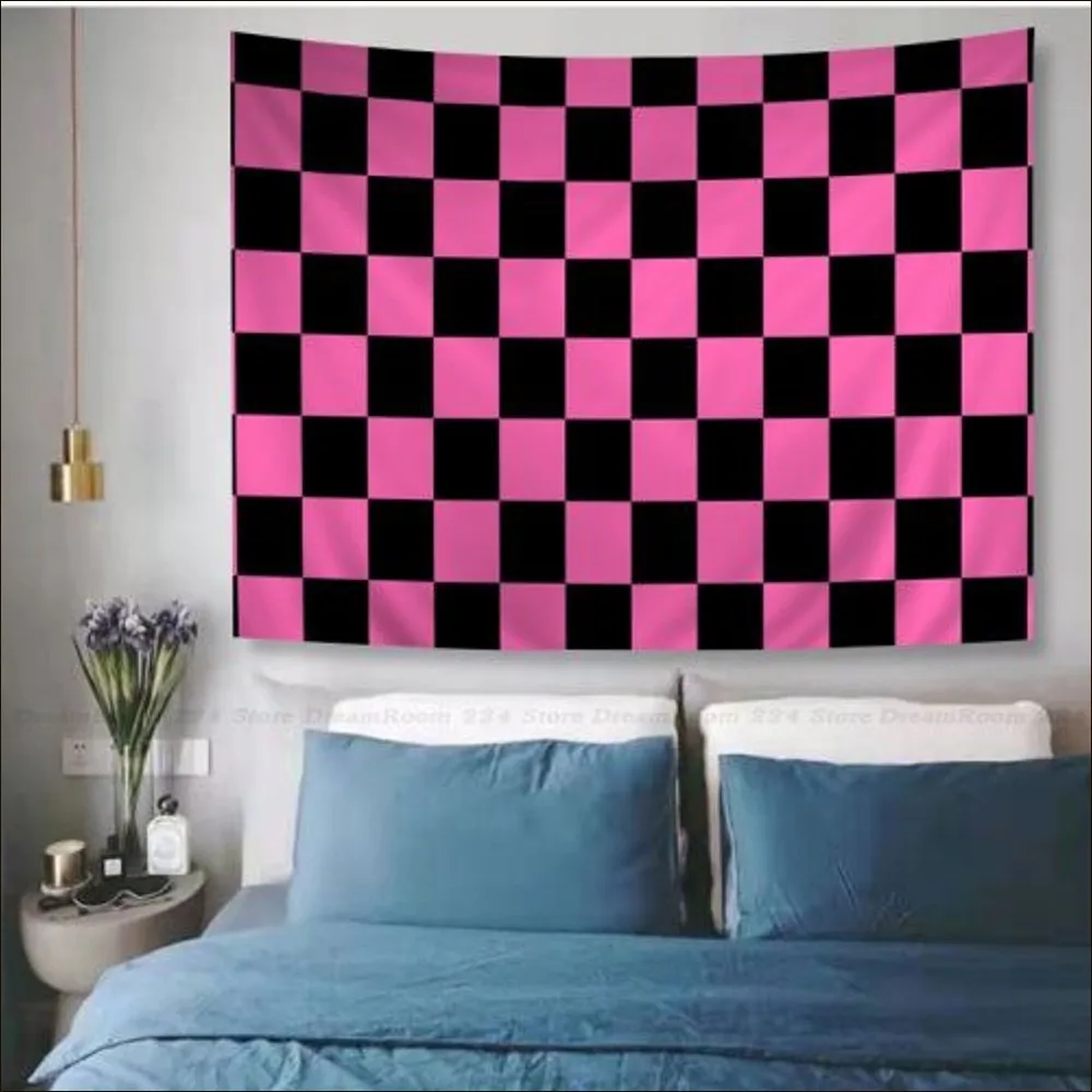 Color Checkerboard Plaid Tapestry Tapestry Art Printing Indian Buddha Wall Decoration Witchcraft Bohemian Hippie INS Home Decor