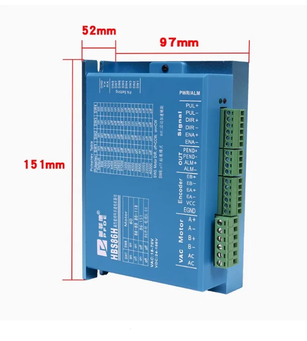 NEW HBS86H closed loop servo motor driver hybrid step servo drive with RS232 port Nema 34 Step motor Driver