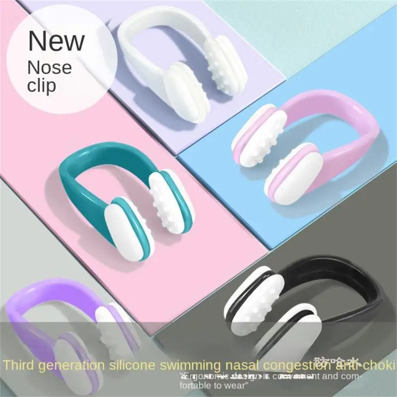 Solid Color Diving Nose Clip Soft And Fitting Swimming Accessories Silicone Invisible Nasal Congestion Showcasing Quality