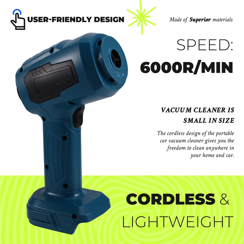 

Лидер продаж-беспроводной автомобильный пылесос для чистки ковров, ручная тряпка, электрический воздуходувка с аккумулятором 18 В T