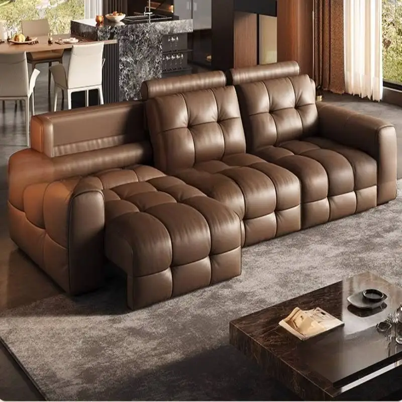 デザインホワイト電動リクライニングソファ ブラウン 中国製 ヨーロッパ品質 リビングルームソファ 高級モダン ディヴァーノ ソッジョルノ 家具