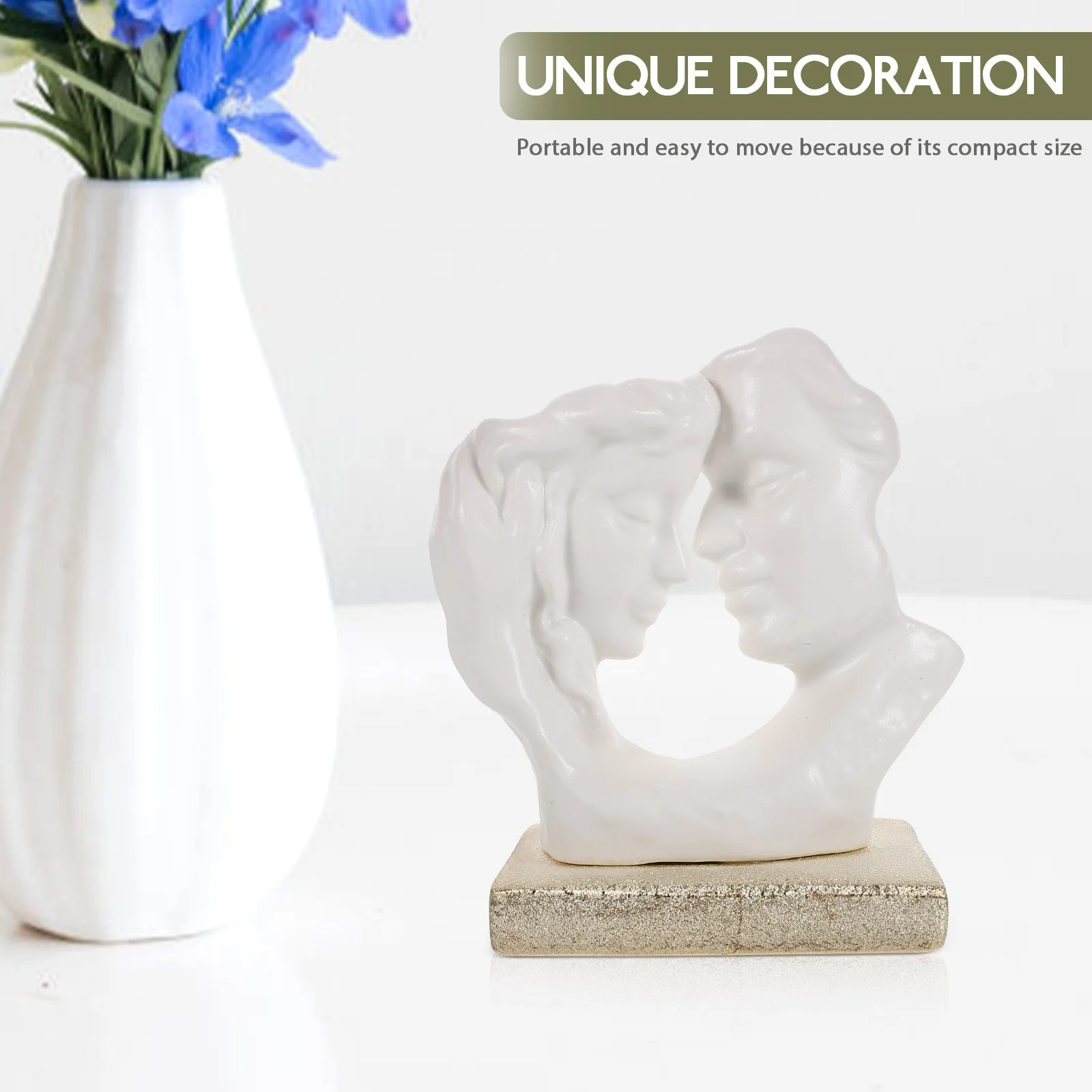 

Creative Ceramic Statue For Home Ceramic Crafts Decor Office Bedroom Decor Desktop Lover Sculpture Valentine Gift