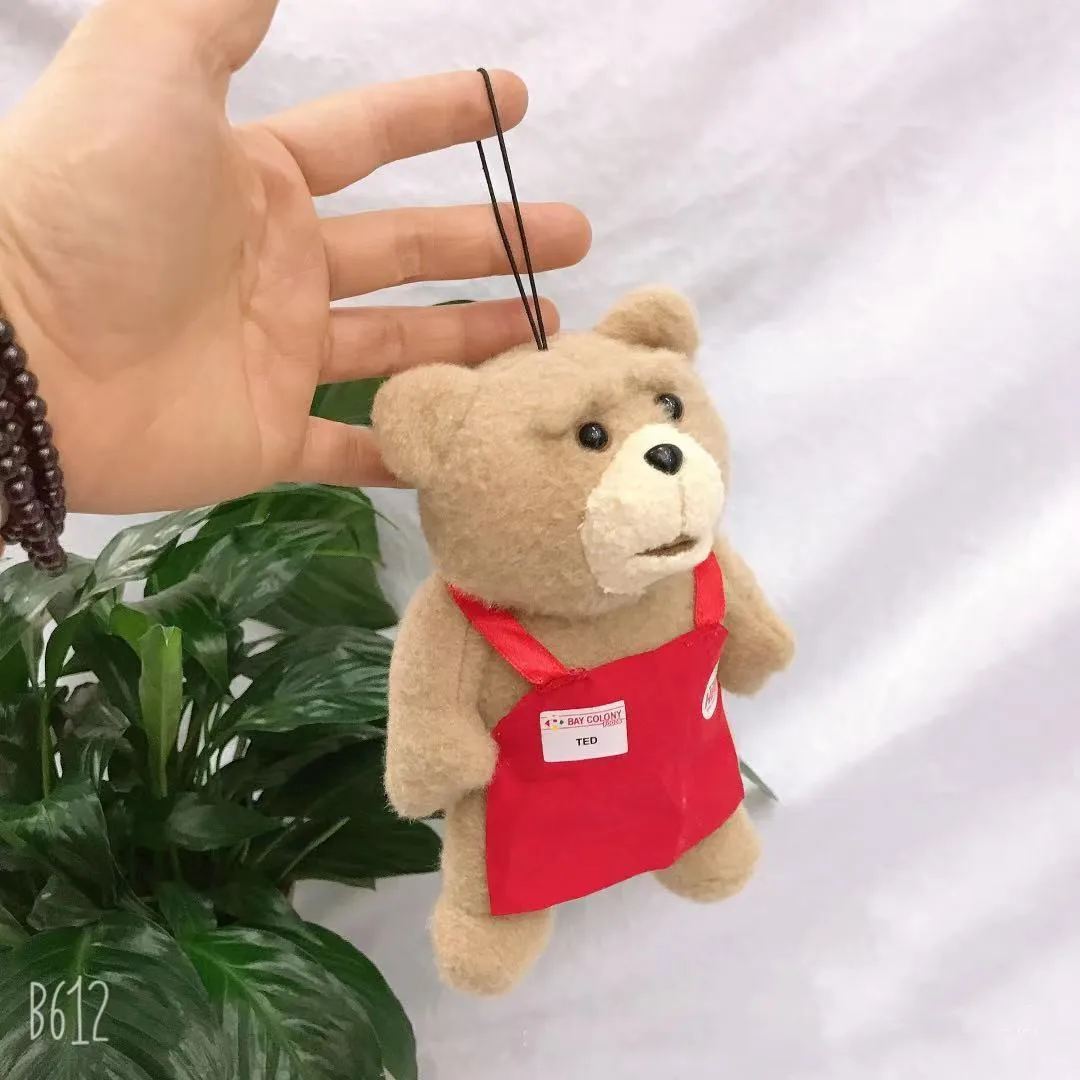 فيلم تيدي بير تيد 2 ألعاب من القطيفة في المئزر حيوانات محشوة ناعمة قلادة قطيفة 18 سم هدية عيد ميلاد لصديق جيد