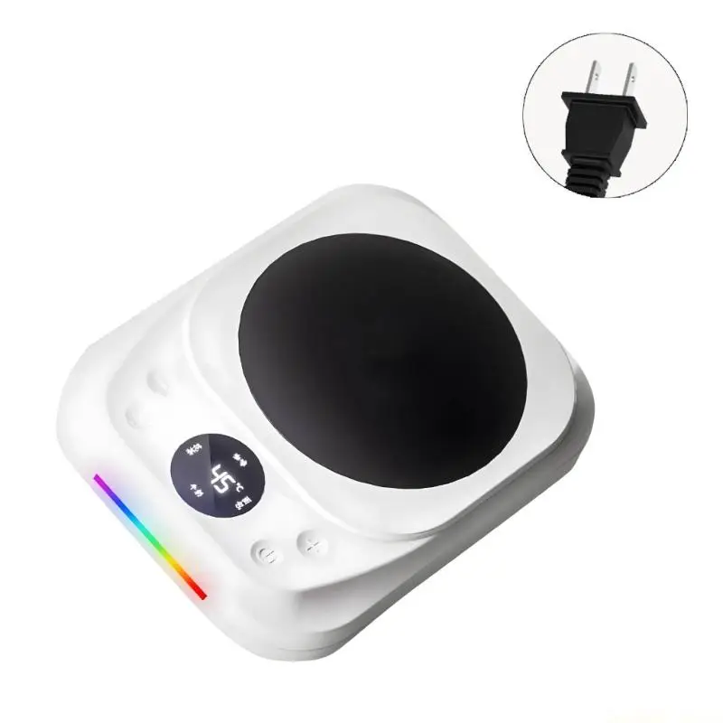 D0AB Intelligent Coffee Toastier Pad 5 Modifiable Heat Configuration Multicolored Surrounding Light Auto Shut Away Safe Heating