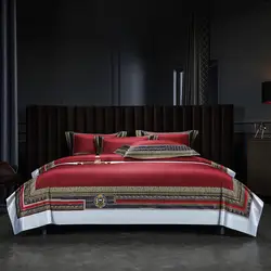 Luxury European Vintage Bohemian Duvet Cover set Queen King 4Pcs 1000TC Egyptian Cotton Soft Bedding set Bed sheet Pillowcases