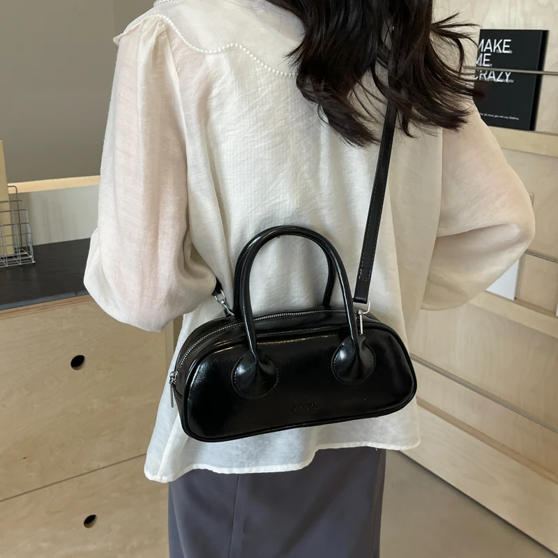 Trend PU Zipper Ladies Top-Handle Bags Simplicity 2024 New Hot Sale Shoulder for Women Versatile Light Luxury Bolso Mujer