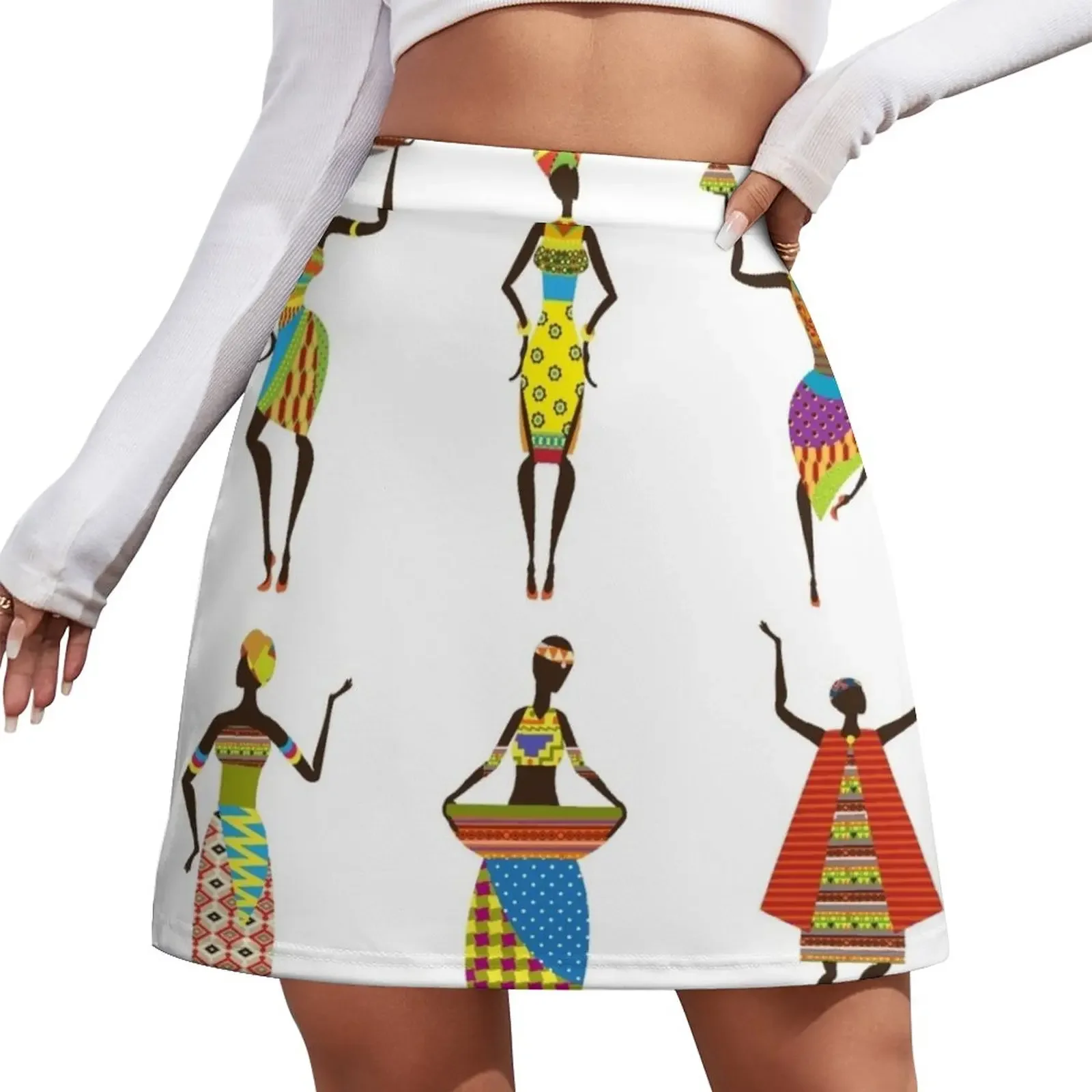 

African Culture Mini Skirt fashion korean summer clothes Women's summer dress cute skirt Mini Skirt