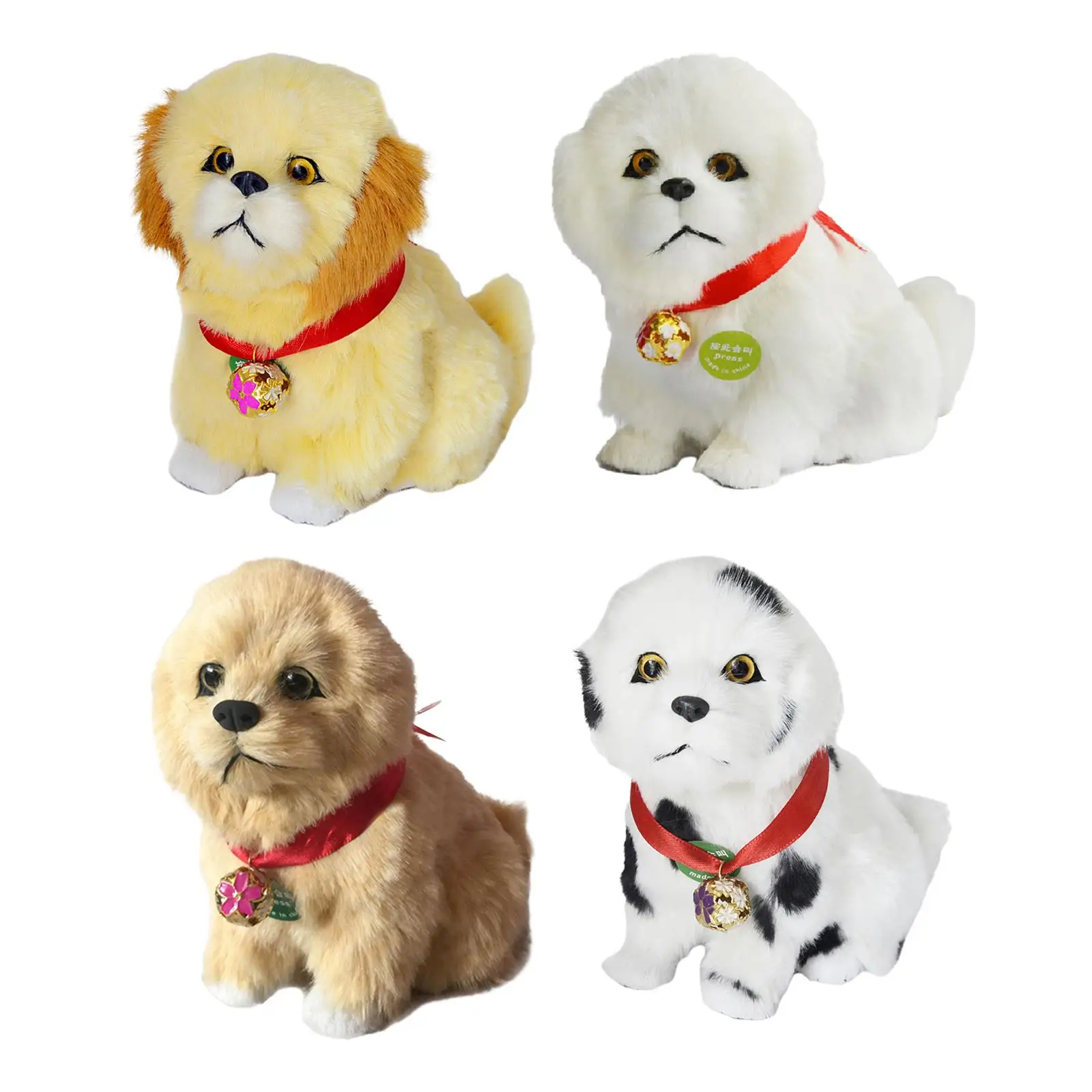 Realistic Puppy Dog Toy Cute Pets Model Ornament for Living Room Office Home