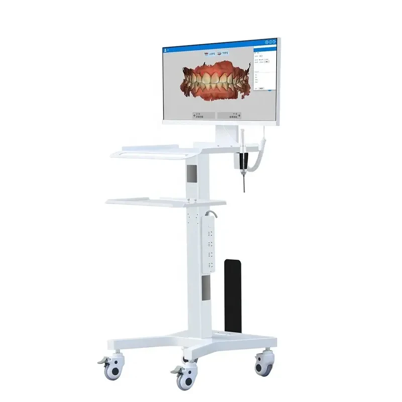 

Medical Computer Cart Dental Oral Scanning Cart Medical Cart Trolley Laptop with Shelves