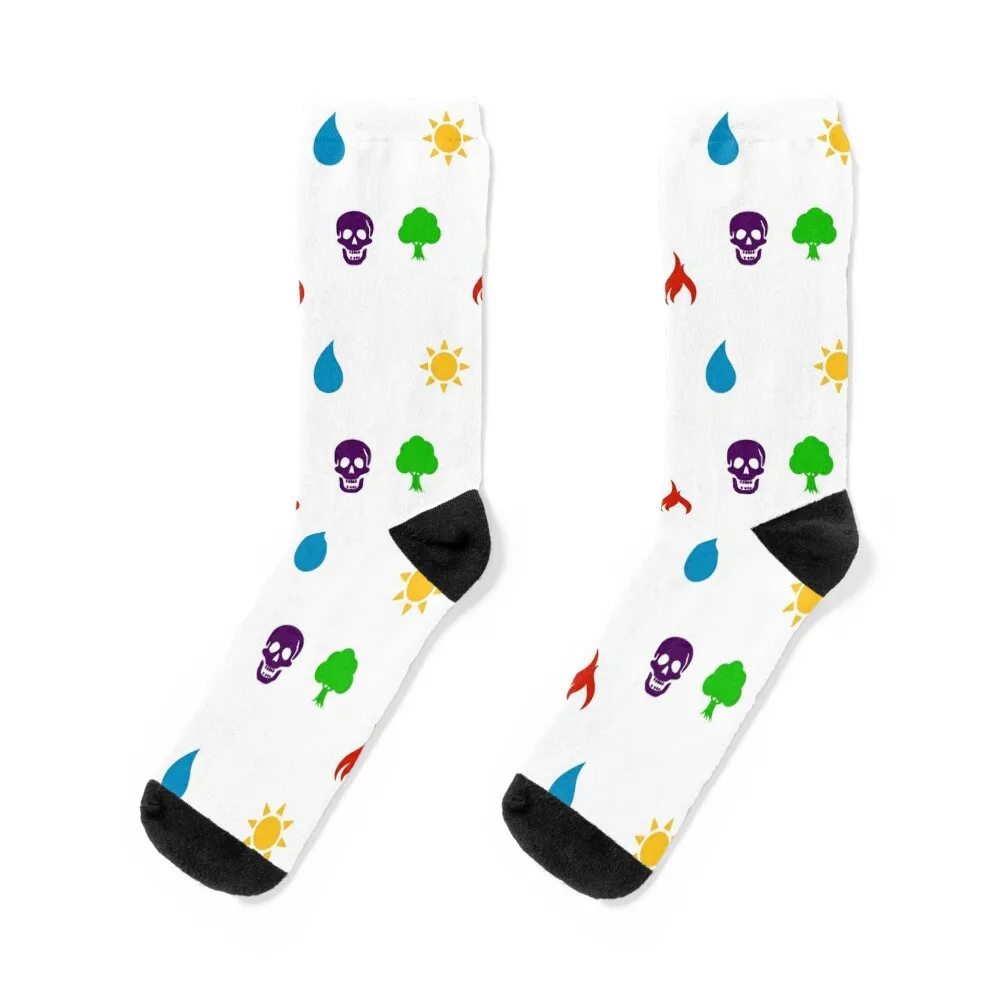 Magic Gathering Colorpie - Simplistic Design for MTG Players Socks floral funny gift basketball cycling Men's Socks Women's