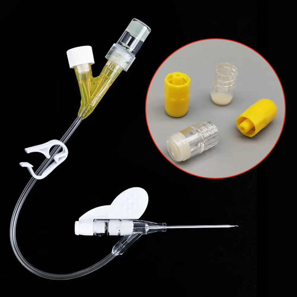 100pcs Heparin Cap IV Disposable Cannula Heparin Caps for Dog Cat Pet Veterinary Supplies